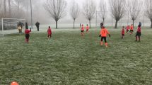 ijzige wedstrijd voor S.V. Oostburg JO-8